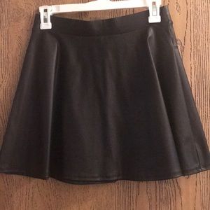 Black Faux Leather Skirt from Forever 21